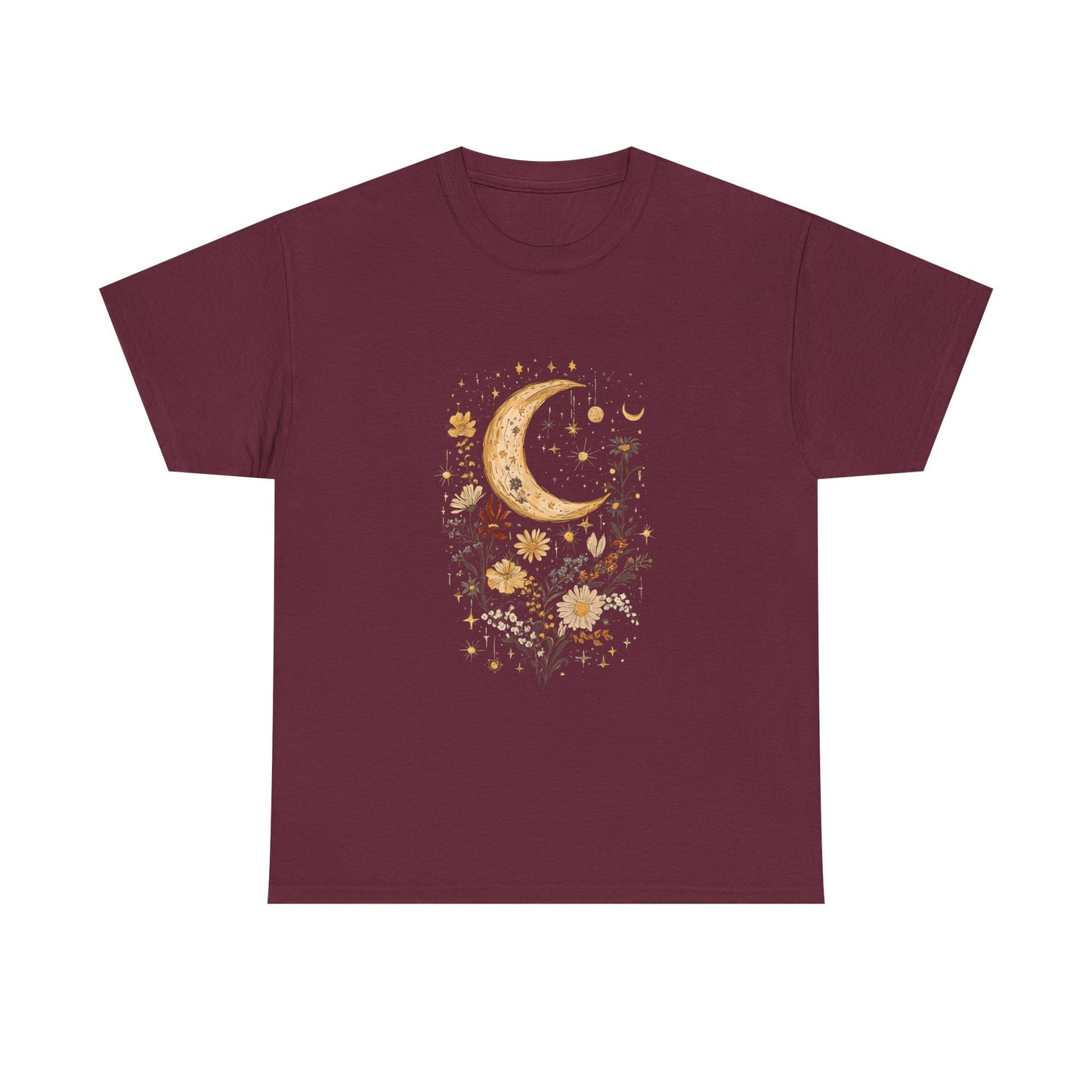 Celestial Floral T-Shirt - Unisex Heavy Cotton Tee
