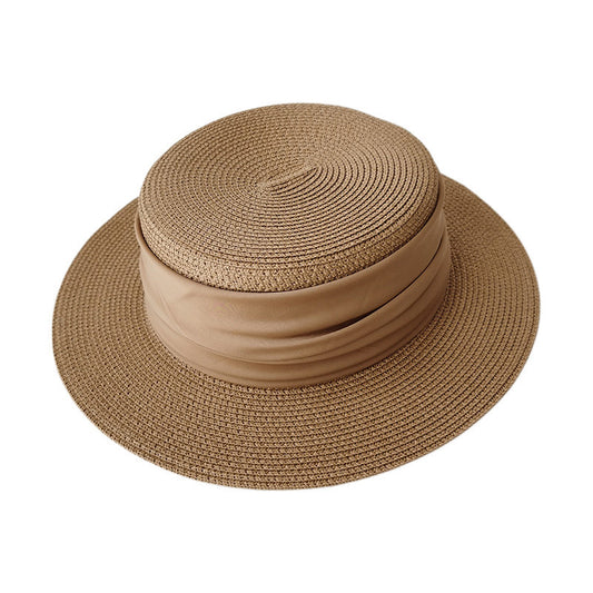 Flat Straw Woven Hat