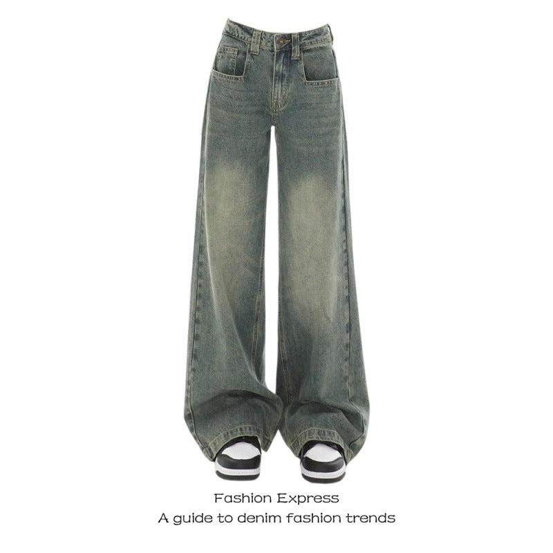 High Waist Loose Mop Pants