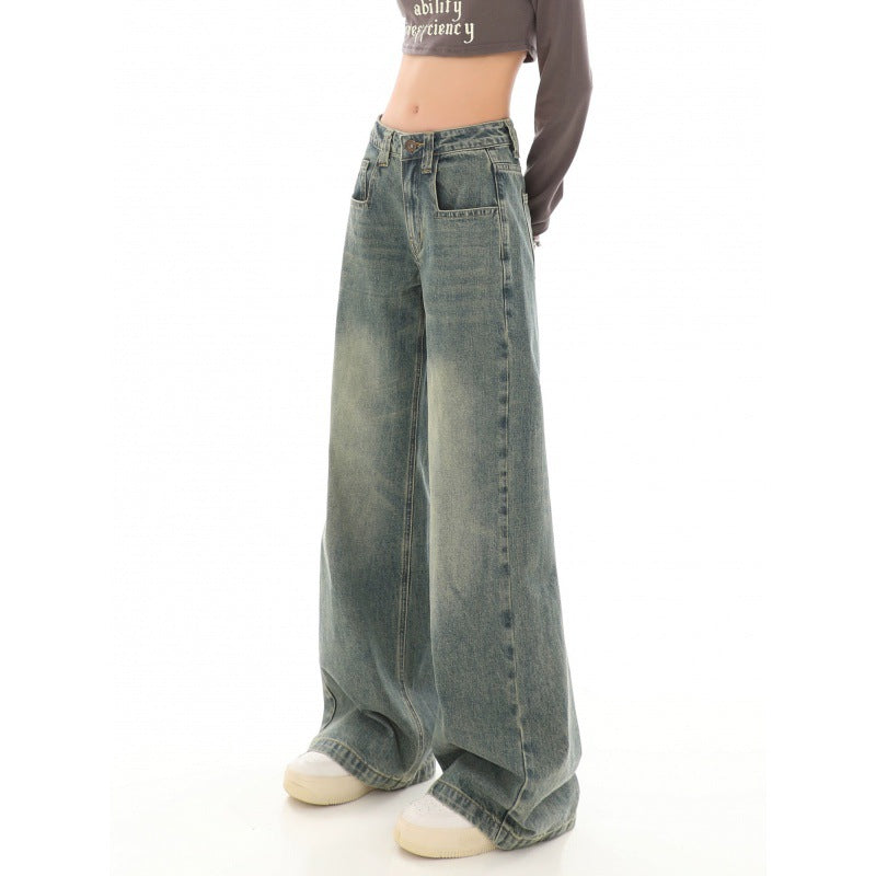 High Waist Loose Mop Pants
