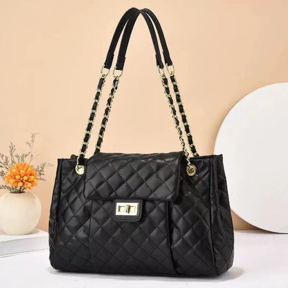 Embroidered Chain Shoulder Bag