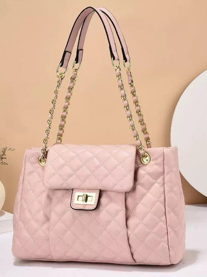 Embroidered Chain Shoulder Bag