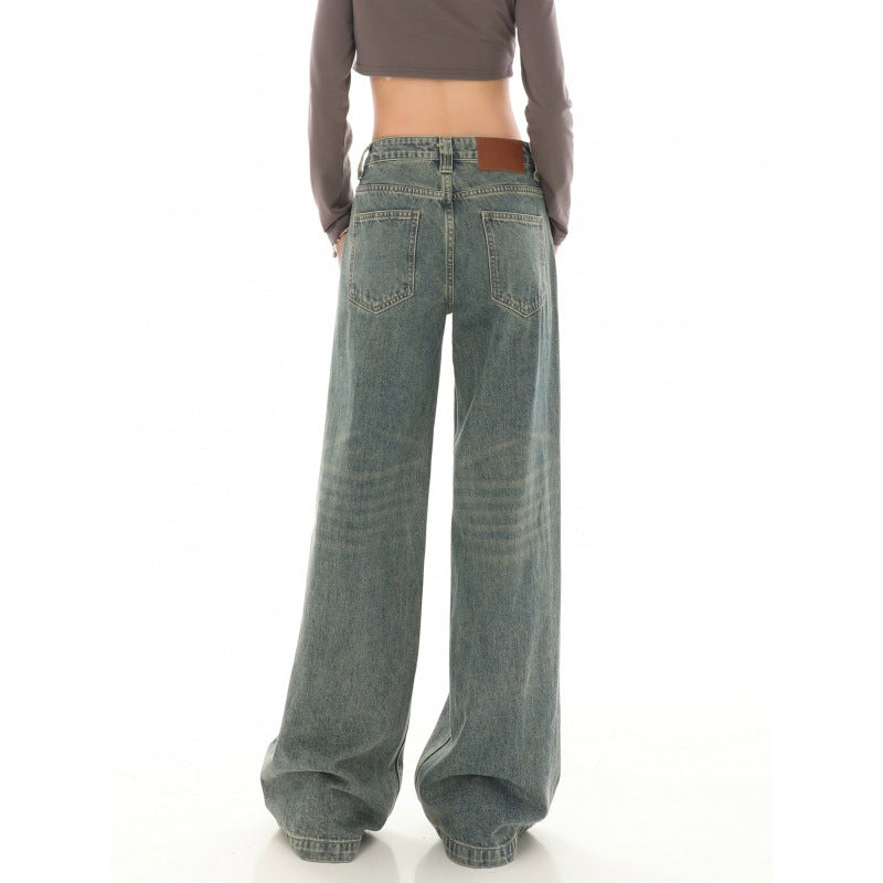 High Waist Loose Mop Pants