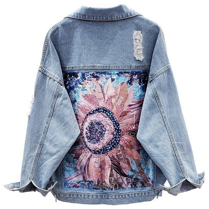 Loose Korean Style Ripped Denim Jacket