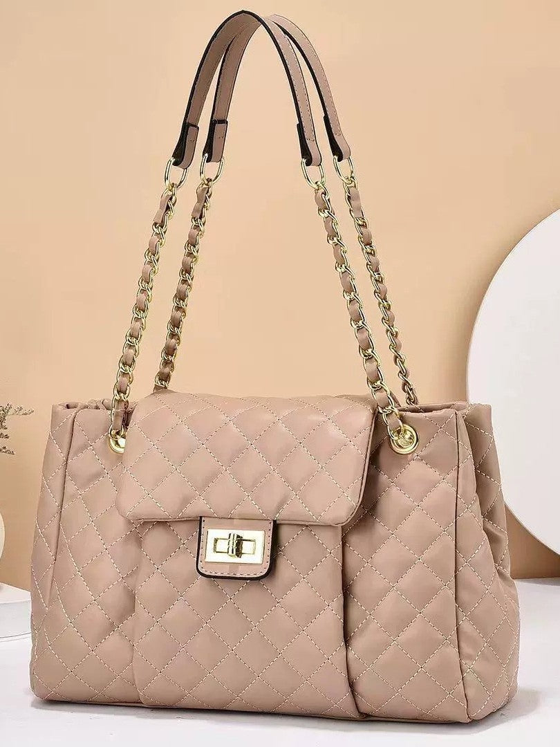 Embroidered Chain Shoulder Bag