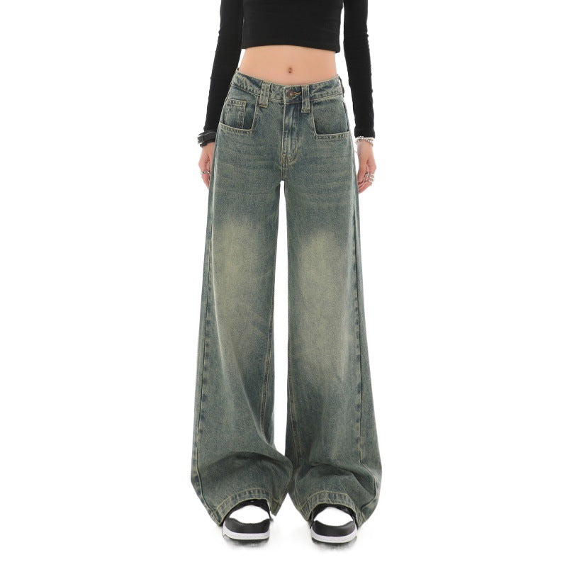 High Waist Loose Mop Pants