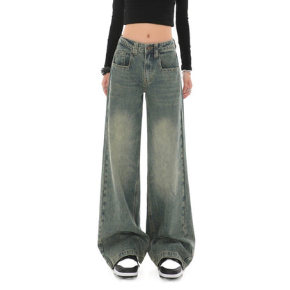 High Waist Loose Mop Pants