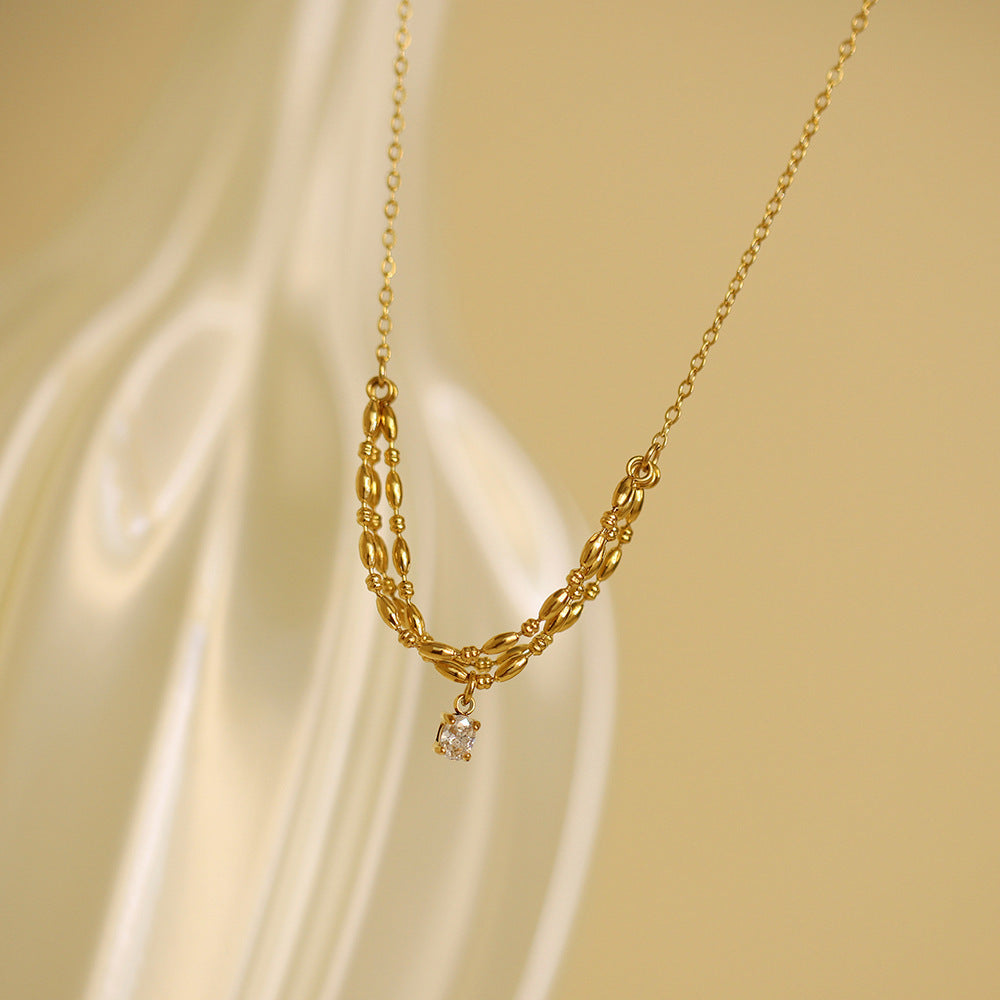 Titanium Steel Clavicle Necklace