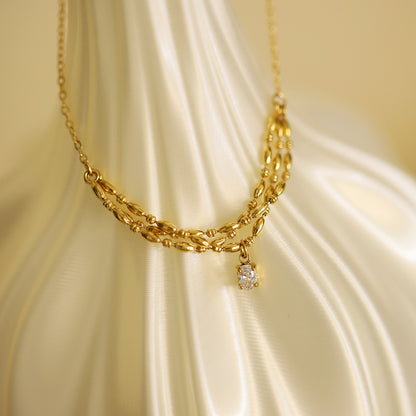 Titanium Steel Clavicle Necklace