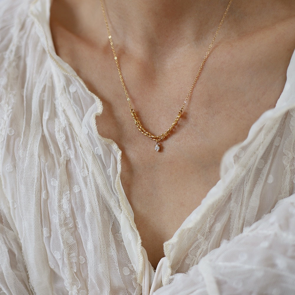 Titanium Steel Clavicle Necklace